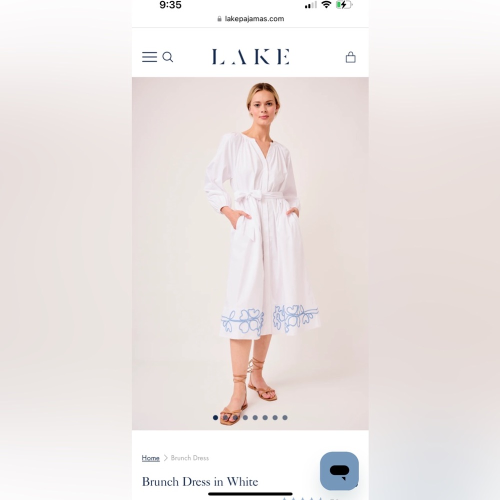Lake Pajamas Brunch Dress NWT and in package